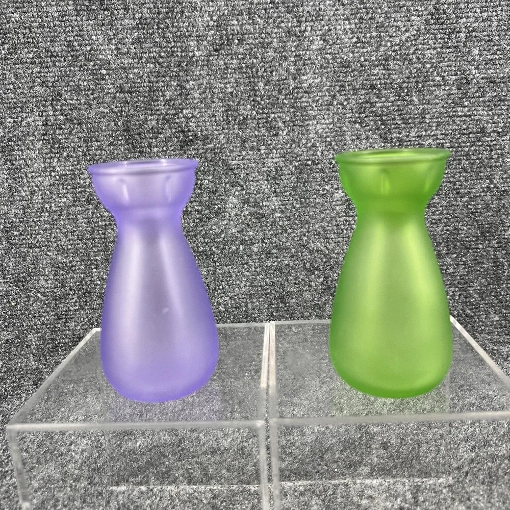 Vtg 2 Crocus Flower Bulb Vases / Blub Forcing EEC (European Economic Community)